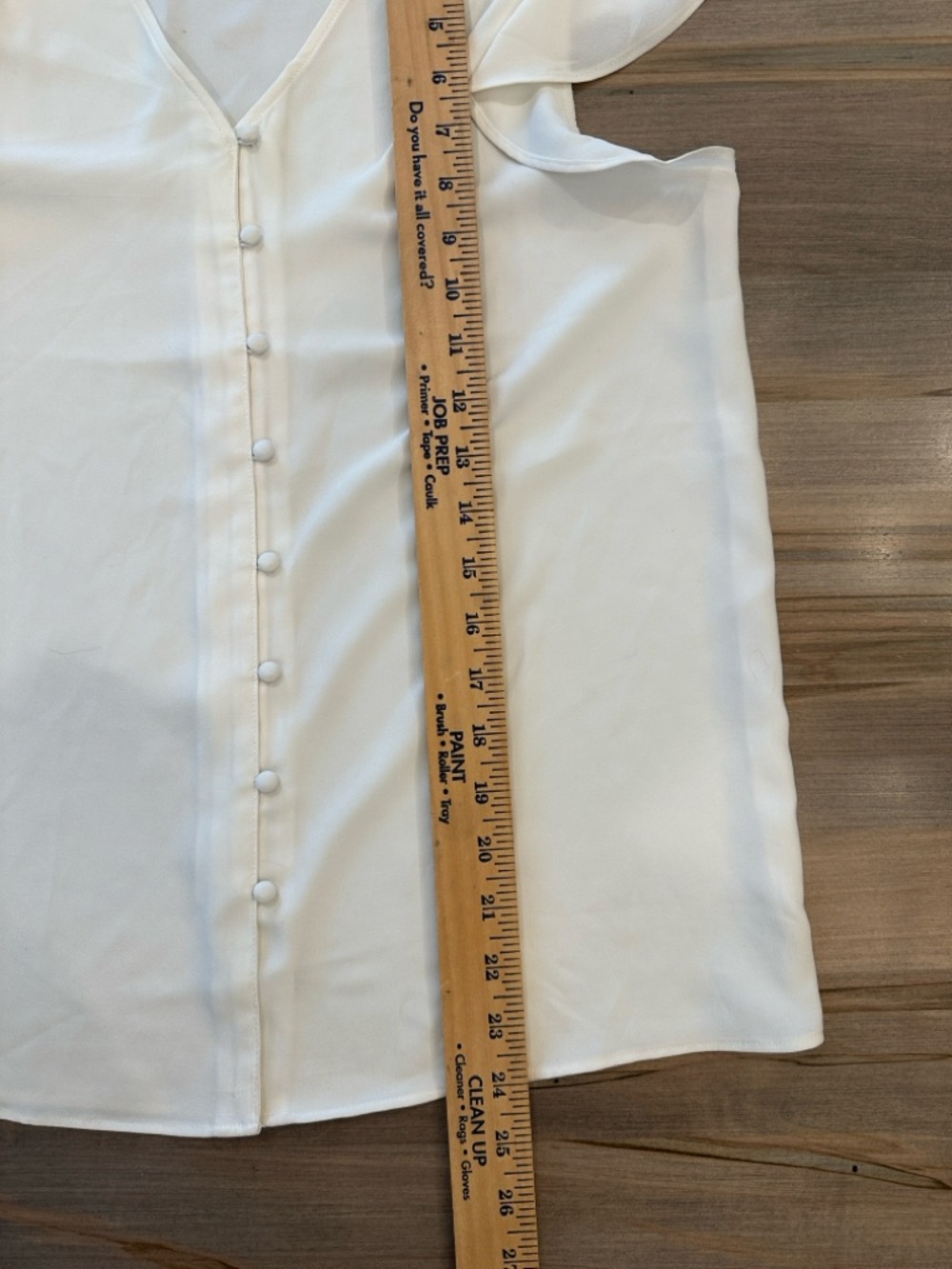 LOFT White Ruffle Sleeve Button-Front Shell - Picture 6 of 6